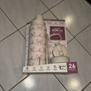 Pink Bow Water Bottle